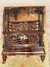 bellissimo mobile antico portariviste intarsiato vintage retro legno 