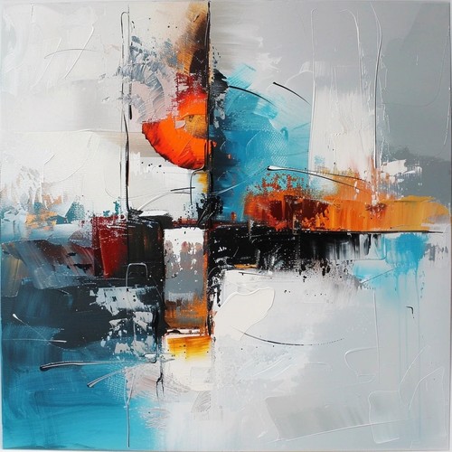 Quadro olio astratto - dipinto, a