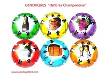 NEWS - Série de 6 Capsules de champagne - GENERIQUES (Ombres Champenoise)