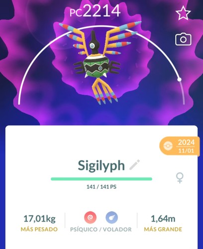 Pokemon sigilyph - pokemon, go