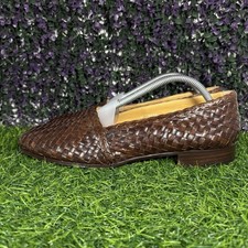 Vintage Polo Ralph Lauren Loafers Men Size 10D Brown Basket Woven Leather