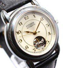 Orologio automatico CITIZEN 8228-824466Y cuore aperto argento SV925 34mm vintage raro