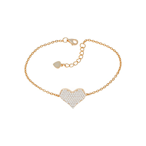 Bracciale con cuore arg - bracciale,