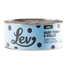 Lev - BOX 24 LATTINE Umido Gatto 140gr - 100% Naturale - 24 x 140gr