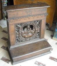 ANTICO MOBILE DEVOZIONALE E DA PREGHIERA-SCULTURA-INUSUALE RARO ESEMPLARE