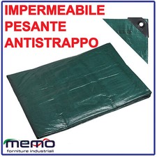 telo occhiellato verde telone giardino polietilene 2x3 3x2 4x4 5x5 6x4 3x3 6x8