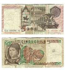 Italia 5000 lire ANTONELLO DA MESSINA IN MB DM 1979