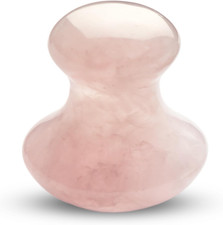 Massaggiatore Viso Quarzo Rosa Champi Gua Sha Quarzo Rosa Fungo in Pietra Natura