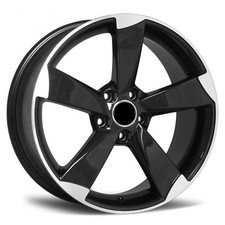 SET N.4 CERCHI IN LEGA 18" REPLICA 628 BLACK POLISHED PER AUDI A5