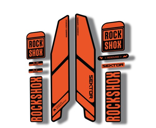 Adesivo rock shox sektor - rock, 2015