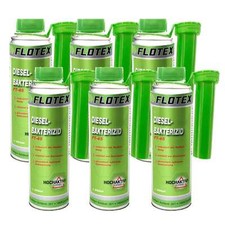 Flotex Battericida Diesel 6 x 250ml Disinfezione per Motori Diesel, Sistemi Olio Riscaldamento