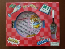 Set piatto per torta e paletta in ceramica decorata a tema compleanno