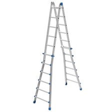 Scala in ALLUMINIO TELESCOPICA EQU66 MARCHETTI 12+12 trasformabile PIOLO 30X30