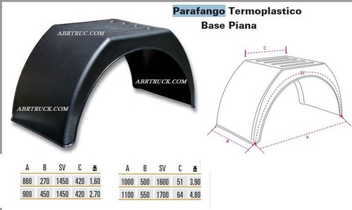 Parafango base piana termo - parafango,