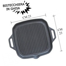 Piastra bistecchiera quadra - bistecchiera,