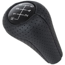 POMELLO LEVA DEL CAMBIO PELLE TRAFORATA R+6 PER BMW E34 E36 E38 E39 E46 E60 E90