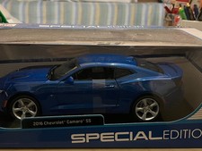Chevrolet camaro SS 2016 blu 1:18 maisto completa di scatola supporto