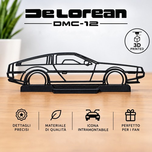 Delorean dmc black car - |,