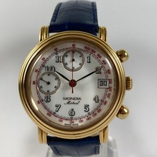 CRONOGRAFO MONDIA "MISTRAL" PLACCATO ORO A CARICA MANUALE CAL. VALJOUX 7765 UOMO