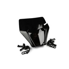Mascherina STR8 nera tipo KTM con faro a led vetro fumè