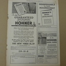 vintage advertise HOHNER the