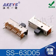 10)SS-63D01(05) 6P3T 24Pin Doppia Fila Interruttore Scorrevole Verticale Maniglia Altezza 8mm