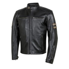 Giacca moto in pelle Moore Legend nero