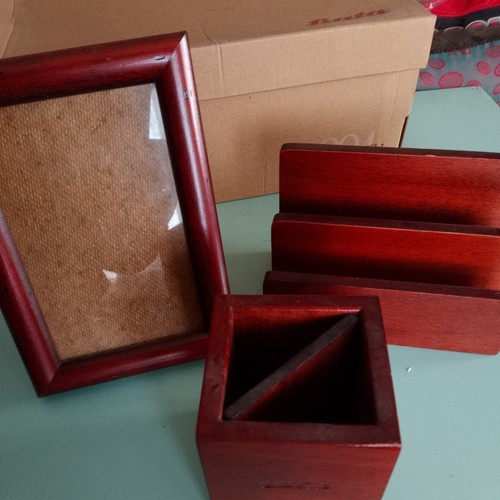 Set scrivania legno pregiato - legno,