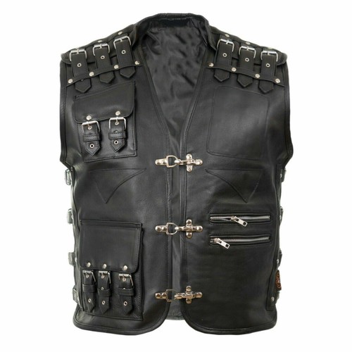 Gilet nero uomo vera pelle - nero,