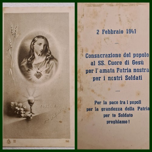 Raro santino con preghiera - raro,