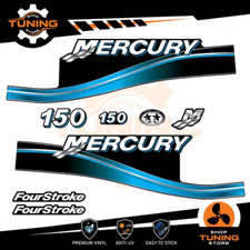 Kit Adesivi Motore Marino Fuoribordo Mercury 150 cv - Four Stroke BLU
