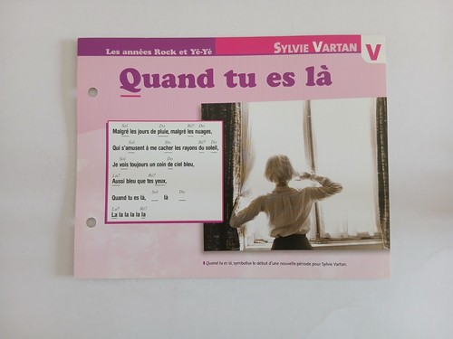 Carte fiche sylvie vartan - carte,