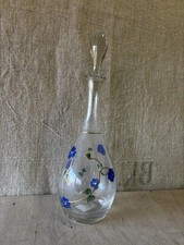 Bottiglia in vetro decorata a