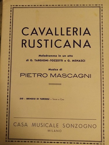 Mascagni cavalleria - -,