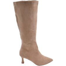 Stivale alto donna beige in