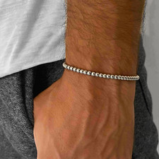 Bracciale con perle acciaio - con,