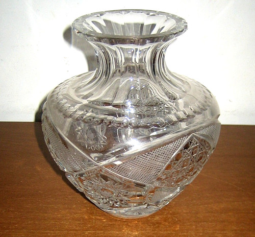 Vaso cristallo pesante con - cristallo,