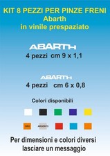 adesivi pinze freni Abarth vinile prespaziati  kit 8 pz auto moto caschi