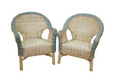 2 poltrone vintage in vimini