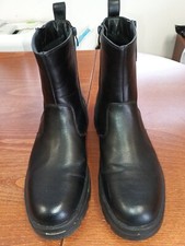 STIVALI/ANFIBI in pelle nera - doppia cerniera laterale - n.44 - usati 1 volta