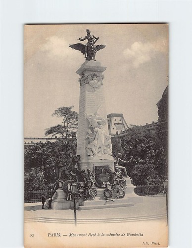 Cartolina statua gambetta - cartolina, de