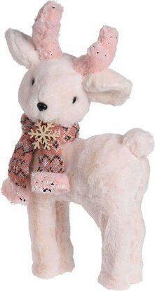 Renna peluche rosa 40cm - renna,