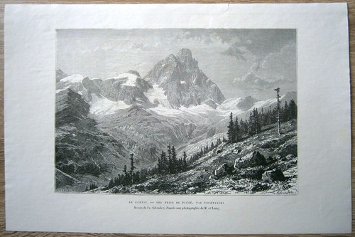 Stampa reclus 1878 cervino - 1878, /