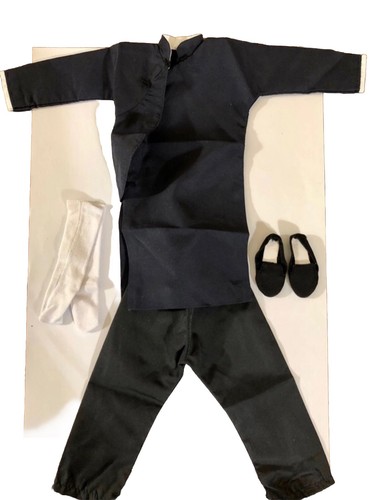 Kimono nero blu con - 1/6,