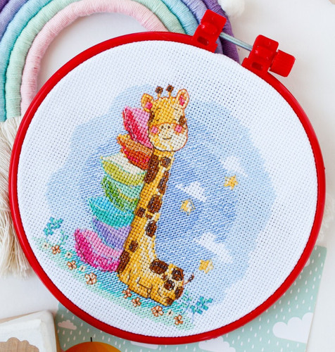 Kit punto croce giraffa - , su