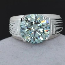 8 KT Luce Blu Trattato Anello