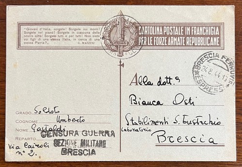 Cartolina postale - postale, in