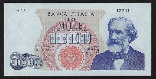 Italy 1000 lire 1965 pick - 1000,
