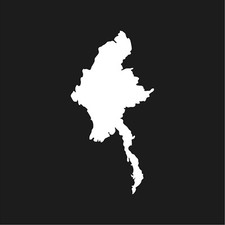 Adesivo myanmar contorno - adesivo,