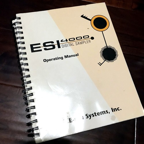 Systems esi 4000 manuale - e-mu,